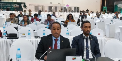 Biniam Berhe, Charge d’affaires, Embassy of The State of #Eritrea to Ethiopia and Permanent Mission to the African Union presents Eritrea's report
