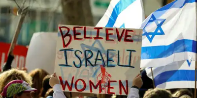 Israeli women protest against rape by Hamas
